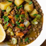 Hearty Smoky Lentil Stew with Leeks, Potatoes & Chorizo