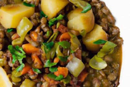 Hearty Smoky Lentil Stew with Leeks, Potatoes & Chorizo