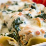 Decadent Creamy Chicken & Spinach Stuffed Shells Recipe
