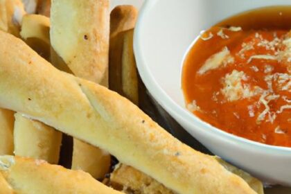 Irresistible Cheesy Garlic Breadsticks with Zesty Marinara Dip