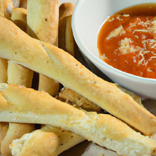 Irresistible Cheesy Garlic Breadsticks with Zesty Marinara Dip