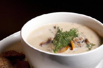 Savor Nature’s Bounty: Wild Mushroom Soup with Fresh Dill