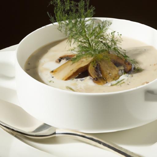 Savor Nature's Bounty: Wild Mushroom‌ Soup with Fresh dill