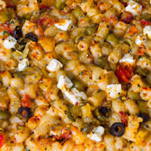 Mediterranean Magic: Greek-Style Pasta Bake with Feta & Olives