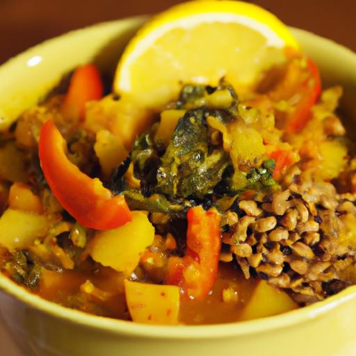 Golden Goodness: Squash & lentil Stew with Turmeric Flair