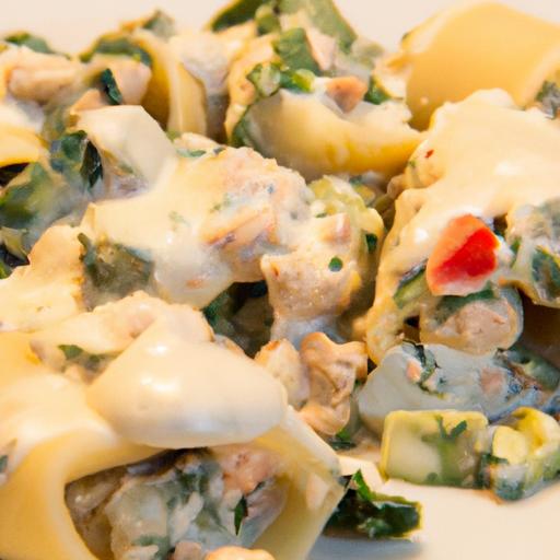 decadent Creamy Chicken & Spinach‌ Stuffed Shells Recipe