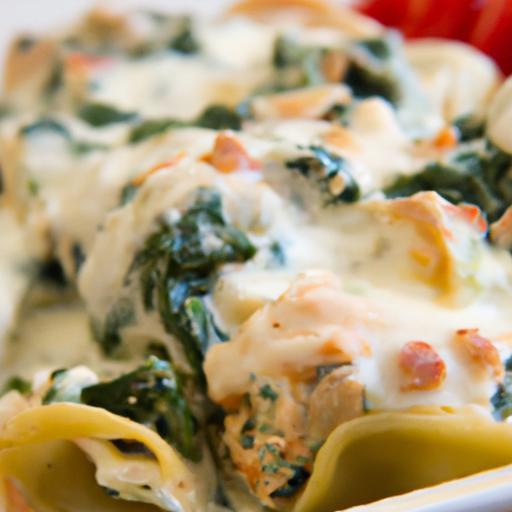 Decadent Creamy Chicken & Spinach Stuffed Shells Recipe
