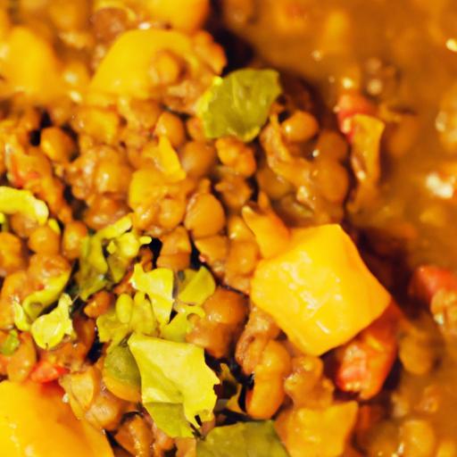 Golden Comfort: Squash & Lentil Stew with Turmeric Power