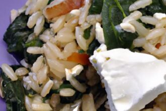 Mediterranean Delight: Baked Orzo with Feta & Spinach