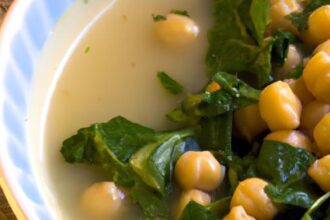 Brighten Your Bowl: Chickpea & Spinach Soup with Lemon