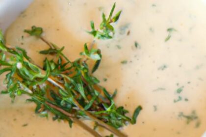 Savor the Harmony: Creamy Mushroom Soup with Fresh Thyme