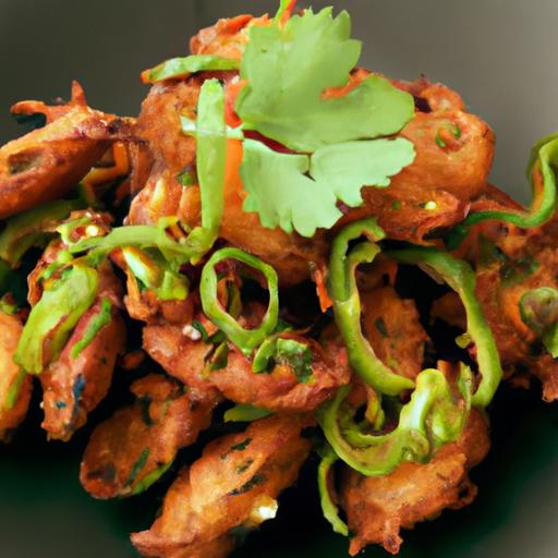 Crispy Baked Onion Bhajis Paired with Tangy Tamarind Sauce