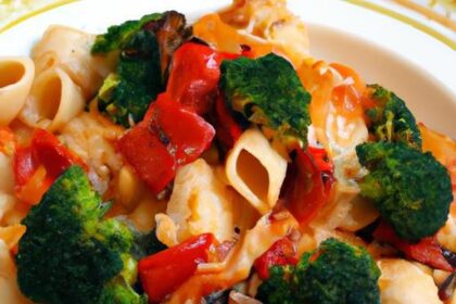 Savory Roasted Red Pepper & Broccoli Pasta Bake Delight