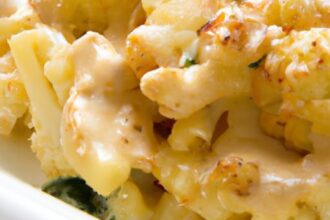 Golden Baked Pasta with Roasted Cauliflower & Parmesan Delight