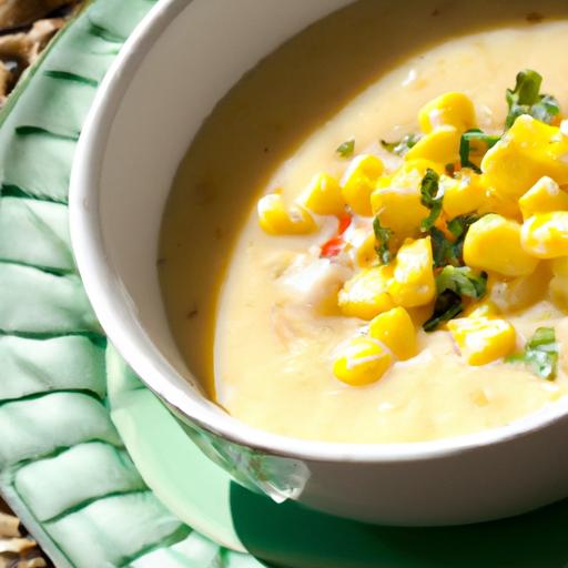 Velvety Creamy Corn Chowder with Sweet peppers Delight