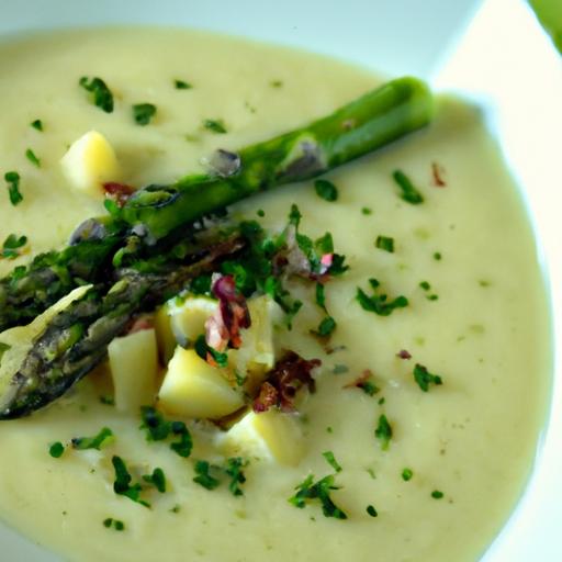 Creamy Asparagus & Potato Soup Infused with Garlic ‍Bliss