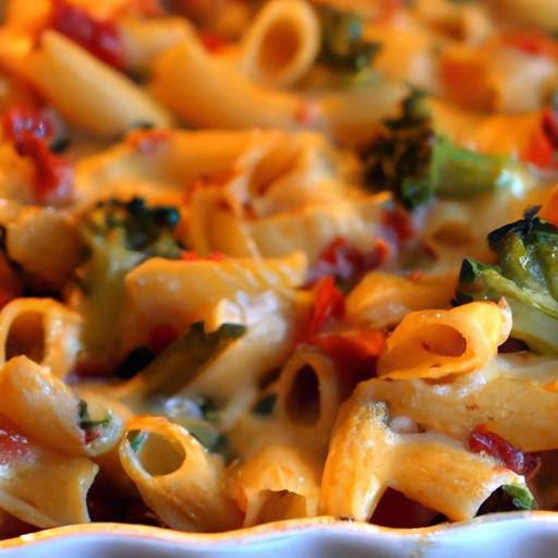 Savory Roasted Red Pepper & Broccoli Pasta Bake Delight