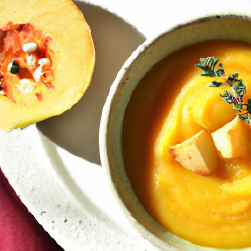 Velvety Squash & Apple Soup Infused with Warm Nutmeg