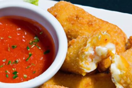 Crispy Baked Mozzarella Sticks with Zesty Marinara Dip