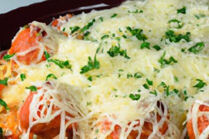 Cheesy Spaghetti Pie Delight with Rich Marinara Sauce