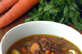 Hearty Lentil Soup with Carrots and Celery: A Nutritious Delight