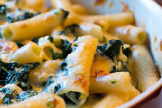 Cheesy Baked Rigatoni with Spinach: A Comfort Classic