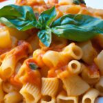 Savory Layers: Crafting Tomato Basil Baked Macaroni Delight