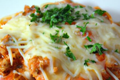 Hearty Baked Spaghetti: Ground Turkey Meets Mozzarella Magic