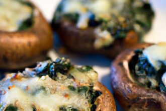 Savor Stuffed Mushrooms: Spinach & Cheese Delight Recipe