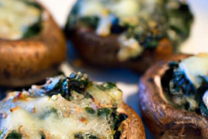 Savor Stuffed Mushrooms: Spinach & Cheese Delight Recipe