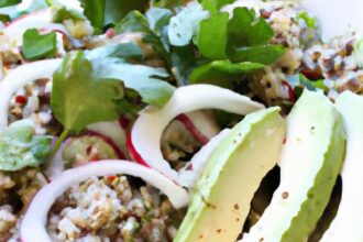 Fresh Avocado & Quinoa Salad with Zesty Cilantro Dressing