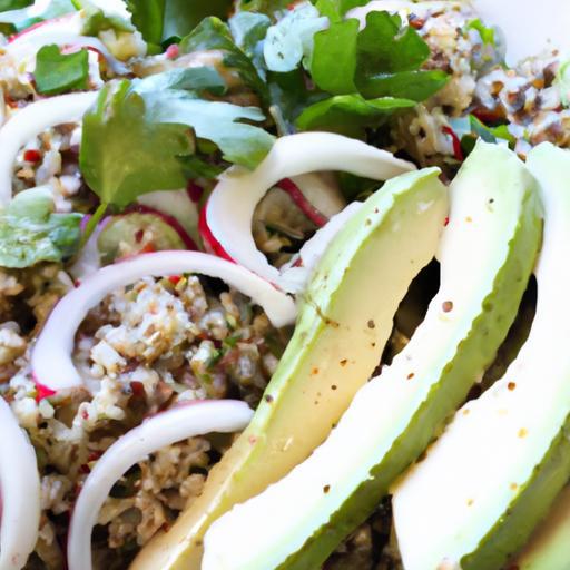 Fresh Avocado & Quinoa Salad with Zesty Cilantro Dressing