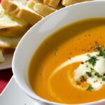 Velvety Roasted Red Pepper & Gouda Cheese Soup Delight