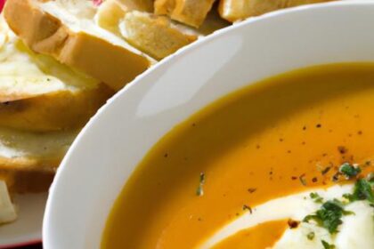 Velvety Roasted Red Pepper & Gouda Cheese Soup Delight