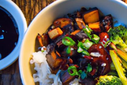 Savor the Flavor: Tempeh & Veggie Rice Bowl with Soy Sauce