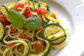 Twirl into Flavor: Zucchini Noodles with Tomato & Basil Bliss