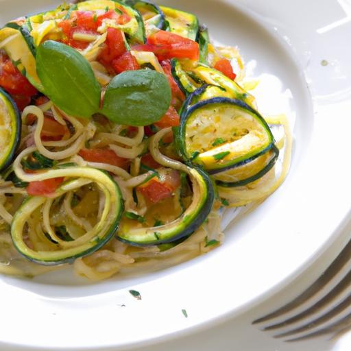 Twirl into Flavor: Zucchini Noodles with Tomato & Basil Bliss