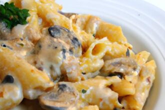 Deliciously Creamy Chicken & Mushroom Pasta Bake Recipe