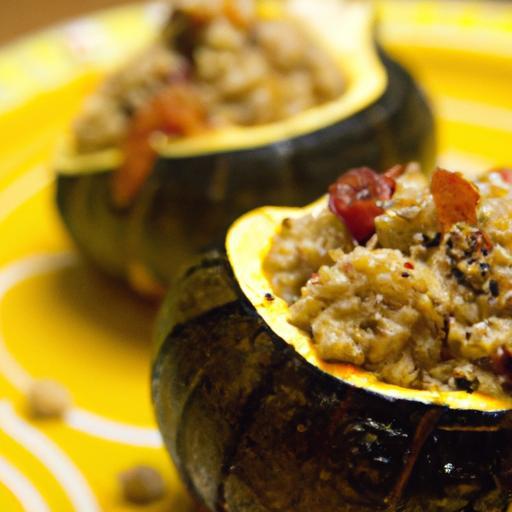 Hearty Roasted Acorn Squash Stuffed with Quinoa Delight