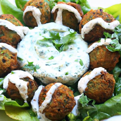 Crispy Baked Falafel with Refreshing Tzatziki Sauce Recipe