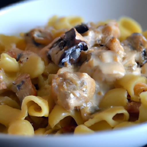 Deliciously creamy Chicken & Mushroom Pasta Bake Recipe