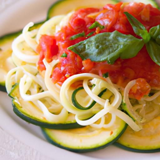 Twirl into⁢ Flavor: Zucchini Noodles with Tomato & ⁣Basil Bliss