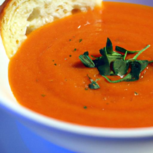 Velvety Tomato ⁢& basil Soup with ‍a Golden Olive Oil drizzle