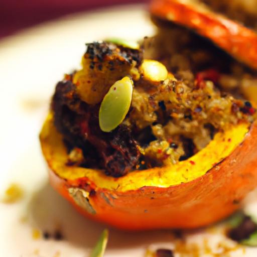 Hearty Roasted Acorn Squash Stuffed with Quinoa Delight