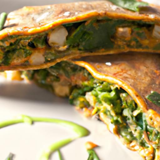 Green Goodness: Vegan Spinach-Stuffed Flatbreads Delight