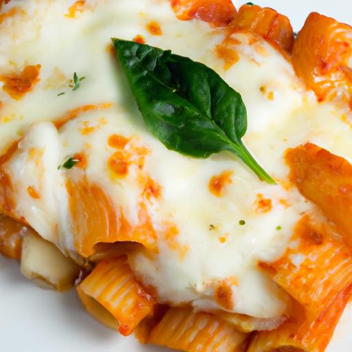 Timeless classic Baked Ziti: Mozzarella & Ricotta Delight