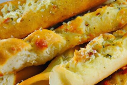 Golden Cheesy Garlic Breadsticks Perfect for Marinara Dip