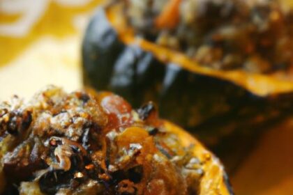 Harvest Delight: Roasted Acorn Squash with Quinoa Stuffing