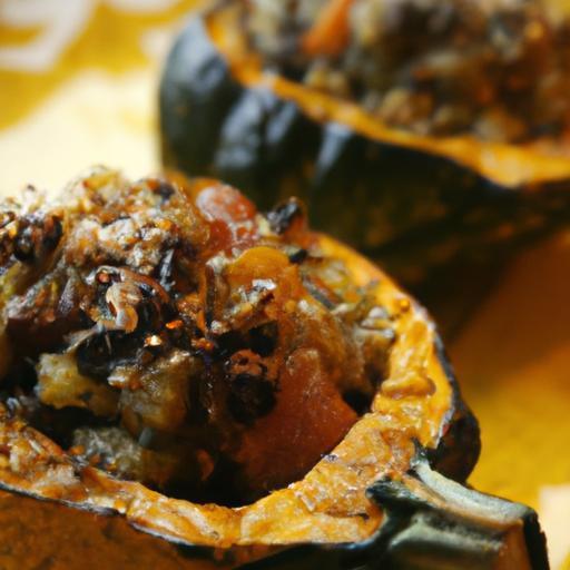 Harvest Delight: Roasted Acorn Squash with Quinoa Stuffing