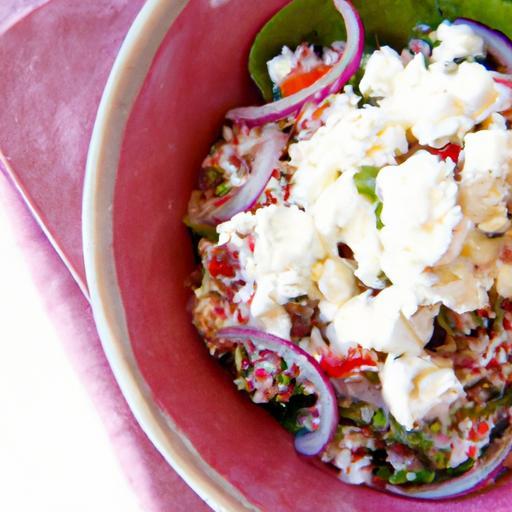 Fresh and Flavorful: Quinoa Salad with Creamy Feta Twist